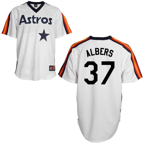 Matt Albers #37 Youth Baseball Jersey-Houston Astros Authentic Home Alumni Association MLB Jersey